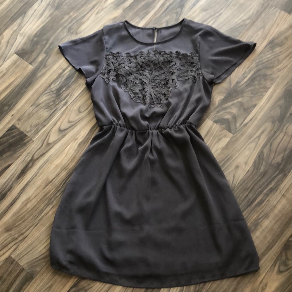 Maurices grey sheer mini dress size medium